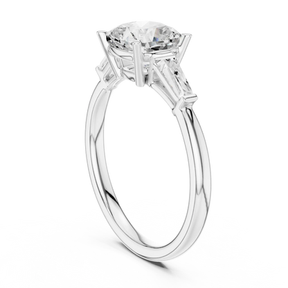 Tapered Grace Diamond Ring