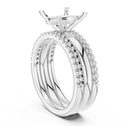 Twin Rail Diamond Ring