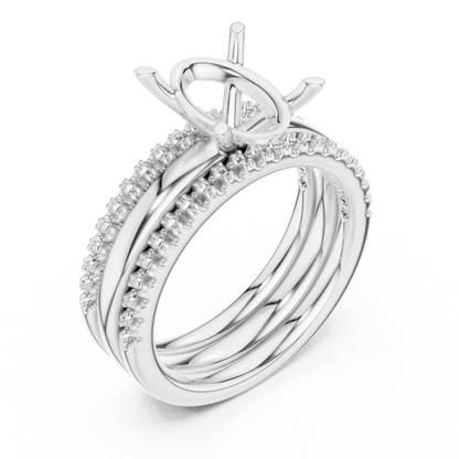 Twin Rail Diamond Ring