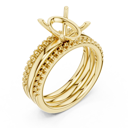 Twin Rail Diamond Ring