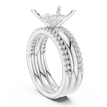 Triple Rail Diamond Ring