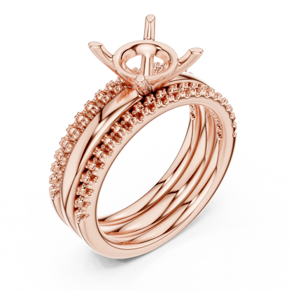 Trilayer Diamond Ring