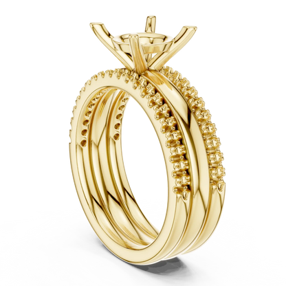 Trilayer Diamond Ring