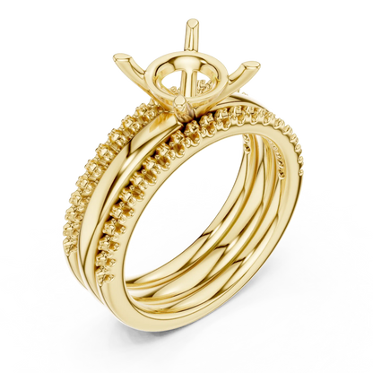 Trilayer Diamond Ring