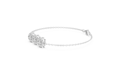 Trio Halo Diamond Bracelet