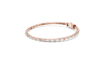 Baguetta Row Diamond Bracelet