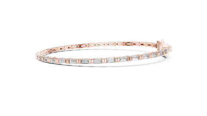 Baguetta Row Diamond Bracelet
