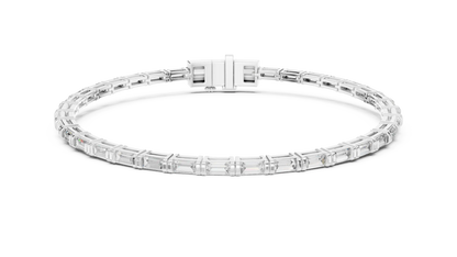 Baguetta Row Diamond Bracelet
