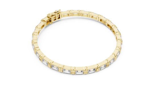Baguetta Ridge Diamond Bracelet