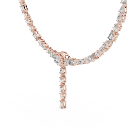 Cascading Rows Diamond Pendant