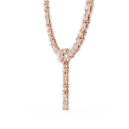 Cascading Rows Diamond Pendant
