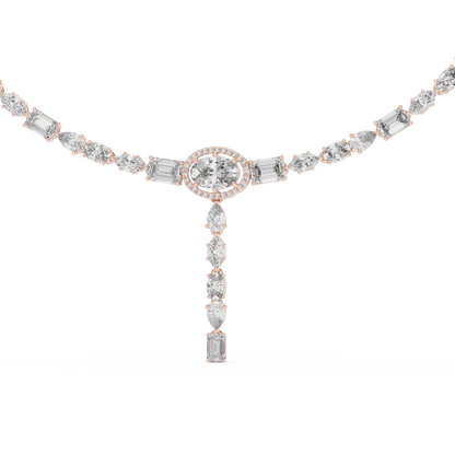 Cascading Rows Diamond Pendant