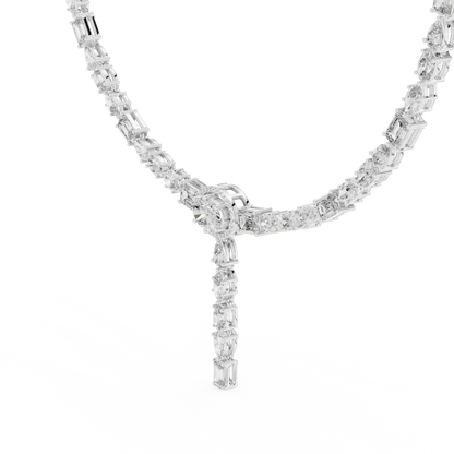 Cascading Rows Diamond Pendant
