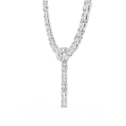 Cascading Rows Diamond Pendant