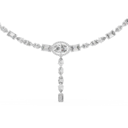 Cascading Rows Diamond Pendant