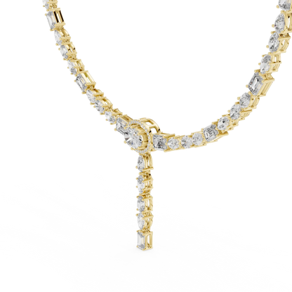 Cascading Rows Diamond Pendant