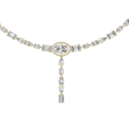Cascading Rows Diamond Pendant