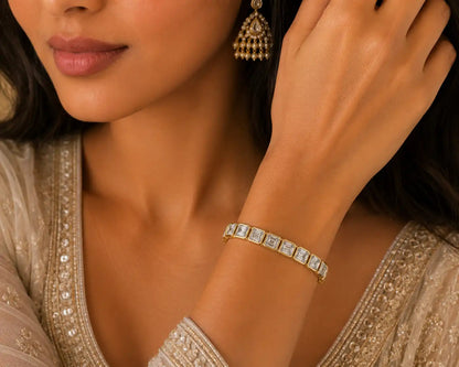 Manhattan Line Diamond Bracelet