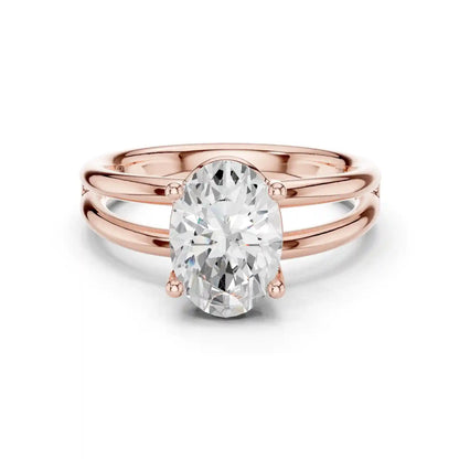 Twin Track Diamond Ring