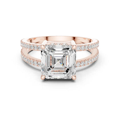 Asscher Duality Diamond Ring