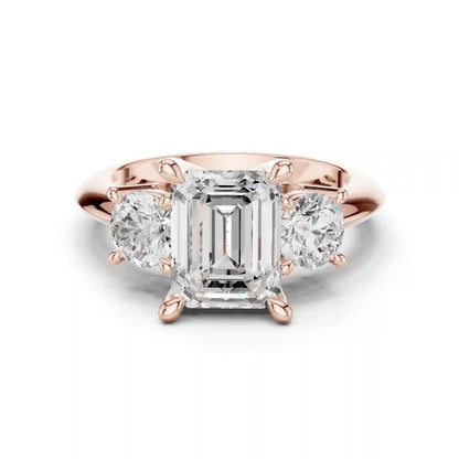 Emerald Trinity Diamond Ring
