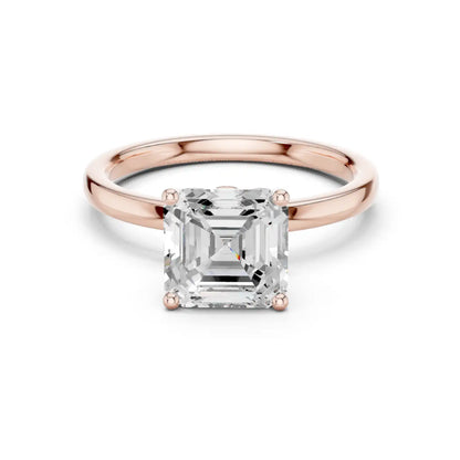 Asscher Vault Diamond Ring