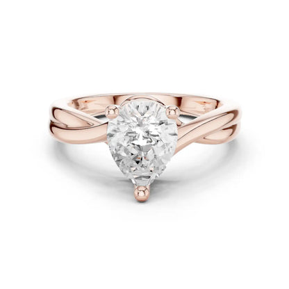 Ribbon Pear Diamond Ring