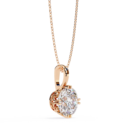 Solstice Solitaire Diamond Pendant