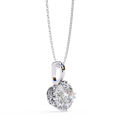 Solstice Solitaire Diamond Pendant