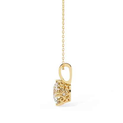 Solstice Solitaire Diamond Pendant