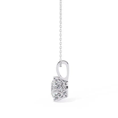Solstice Solitaire Diamond Pendant