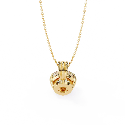 Single Flame Diamond Pendant