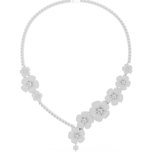 Camellia Trail Diamond Necklace