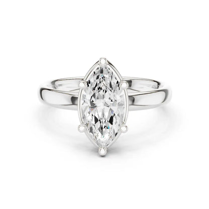Slender Point Diamond Ring