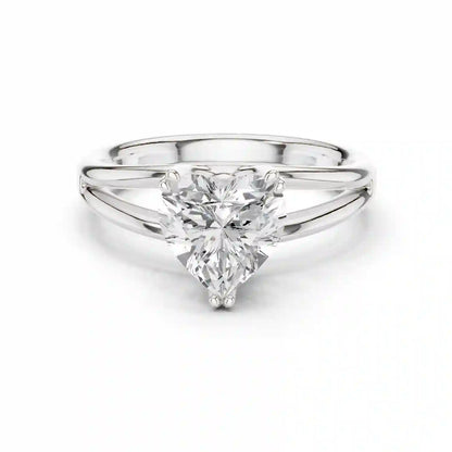 Split Heart Diamond Ring