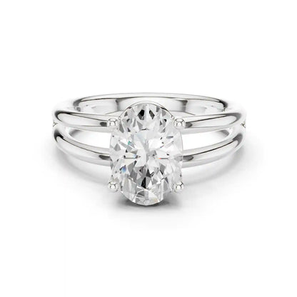 Twin Track Diamond Ring