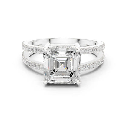 Asscher Duality Diamond Ring