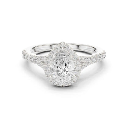 Teardrop Halo Ring
