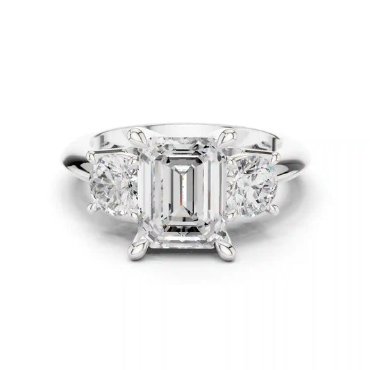 Emerald Trinity Diamond Ring