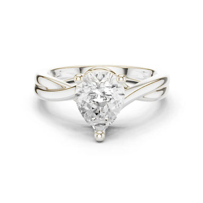 Ribbon Pear Diamond Ring