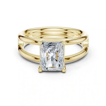 Double Rail Diamond Ring