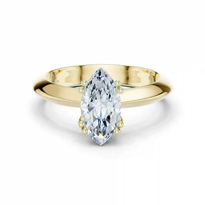 Slender Blade Diamond Ring