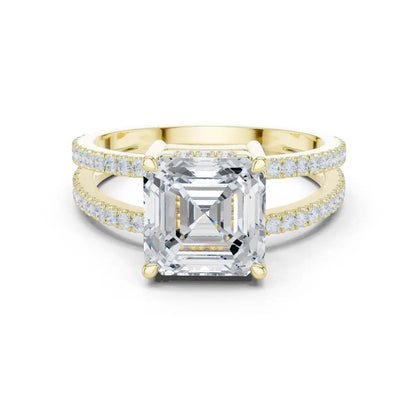 Asscher Duality Diamond Ring