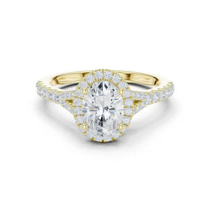 Ovaline Halo Diamond Ring