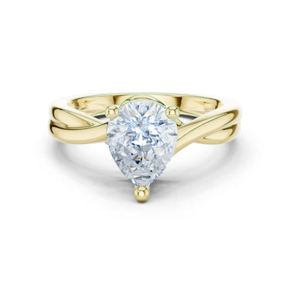Ribbon Pear Diamond Ring