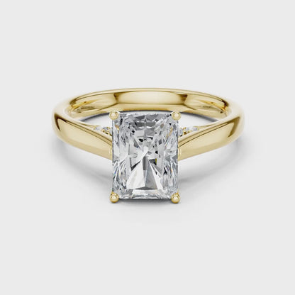 Radiante Split Diamond Ring