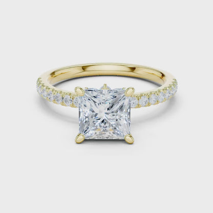 Hidden Pave Diamond Ring