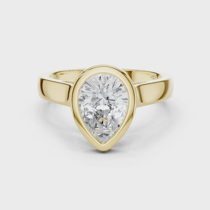 Pear Bezel Diamond Ring