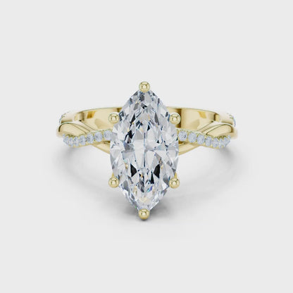 Verdant Twist Diamond Ring