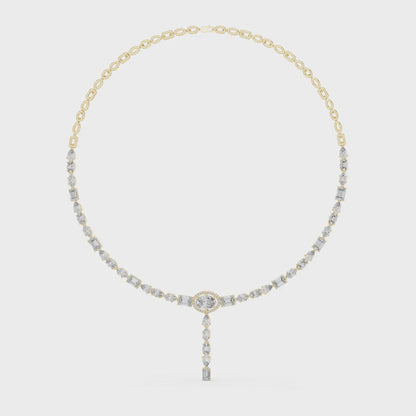 Cascading Rows Diamond Pendant